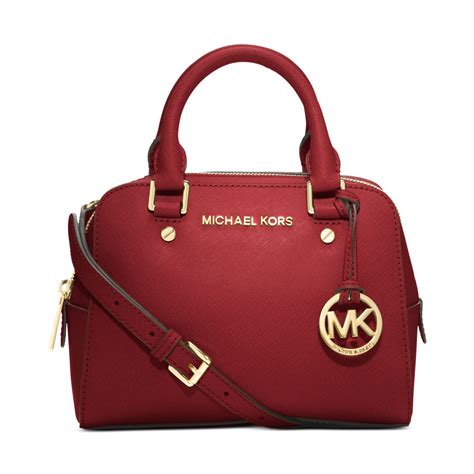 michael kors small red gold purse